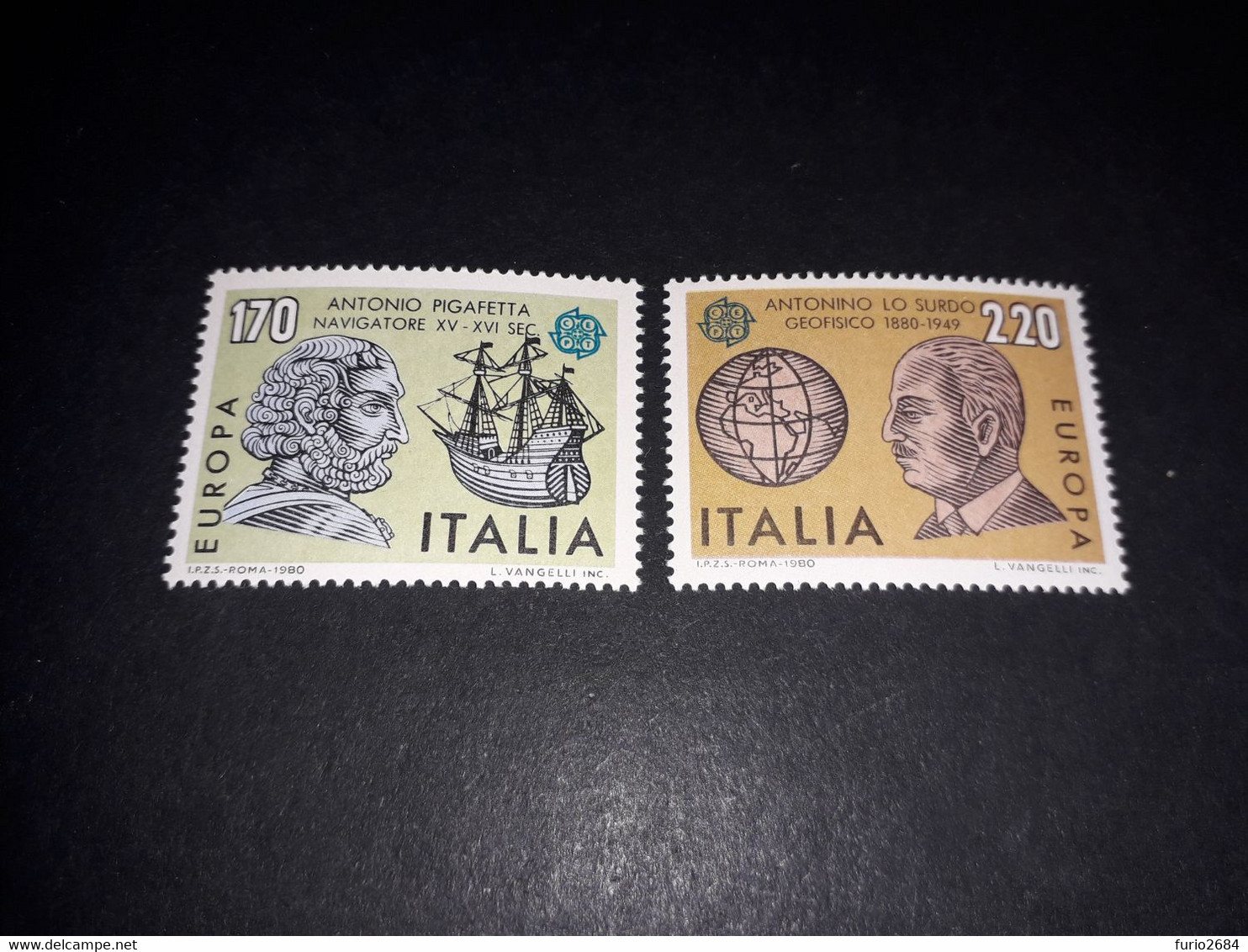 ITAMIX24 REPUBBLICA ITALIANA 1980 EUROPA PERSONAGGI CELEBRI "XX" - 1971-80: Nieuw/plakker