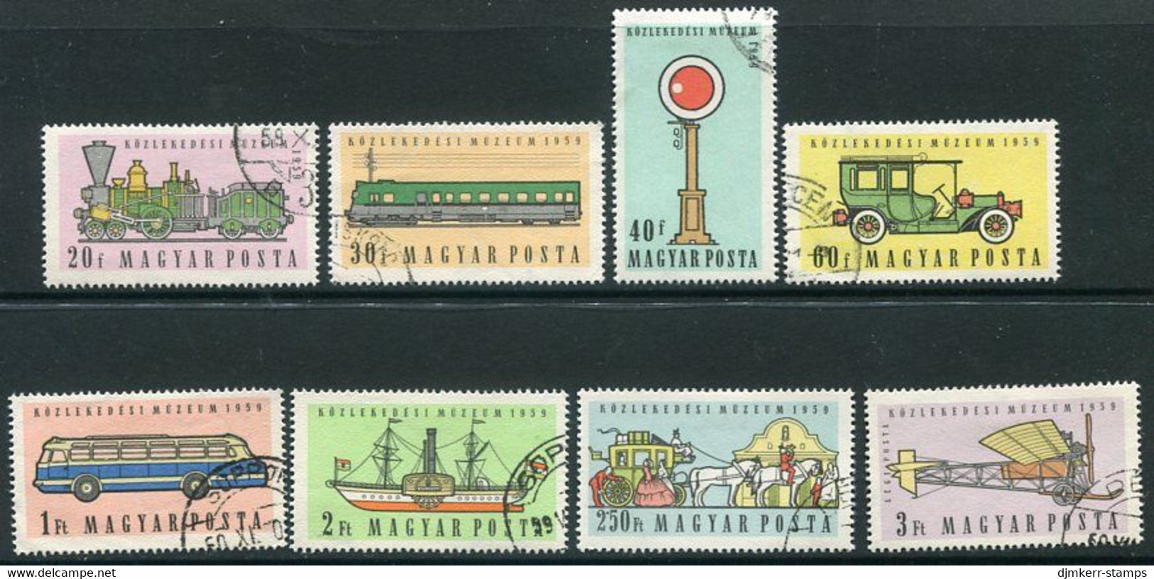 HUNGARY 1959 Transport Museum  Used.  Michel 1584-91 - Gebraucht