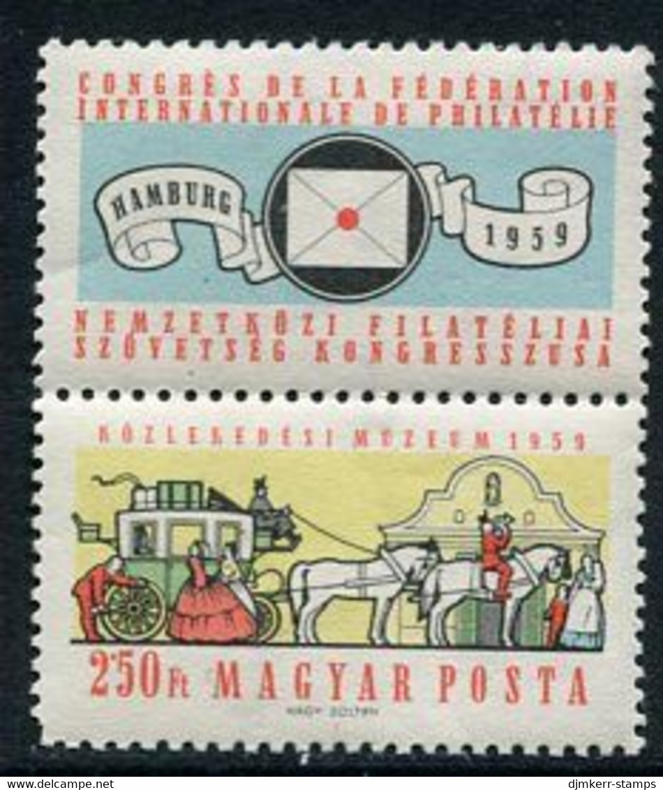 HUNGARY 1959 FIP Congress  MNH / **.  Michel 1583 Zf - Nuovi