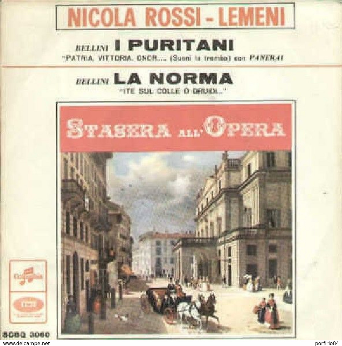 NICOLA ROSSI - LEMENI 45 GIRI BELLINI I PURITANI / LA NORMA - MINT - Klassik