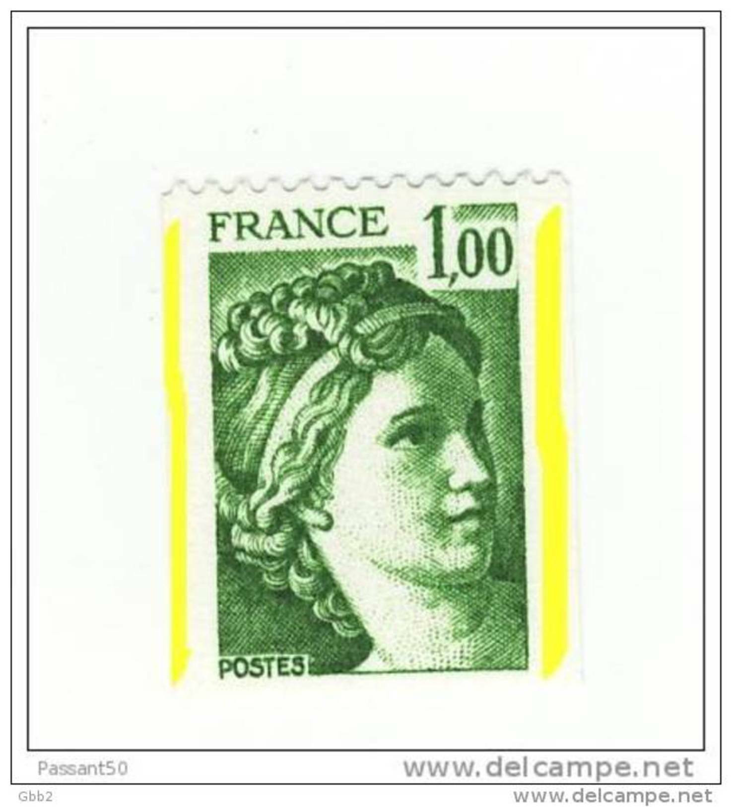 FRANCE - YT N° 1981Ab Sabine De GANDON Provenant De Roulettes Avec 2 BANDES DE PHOSPHORE. SEULE PROPOSITION Sur DELCAMPE - Ungebraucht