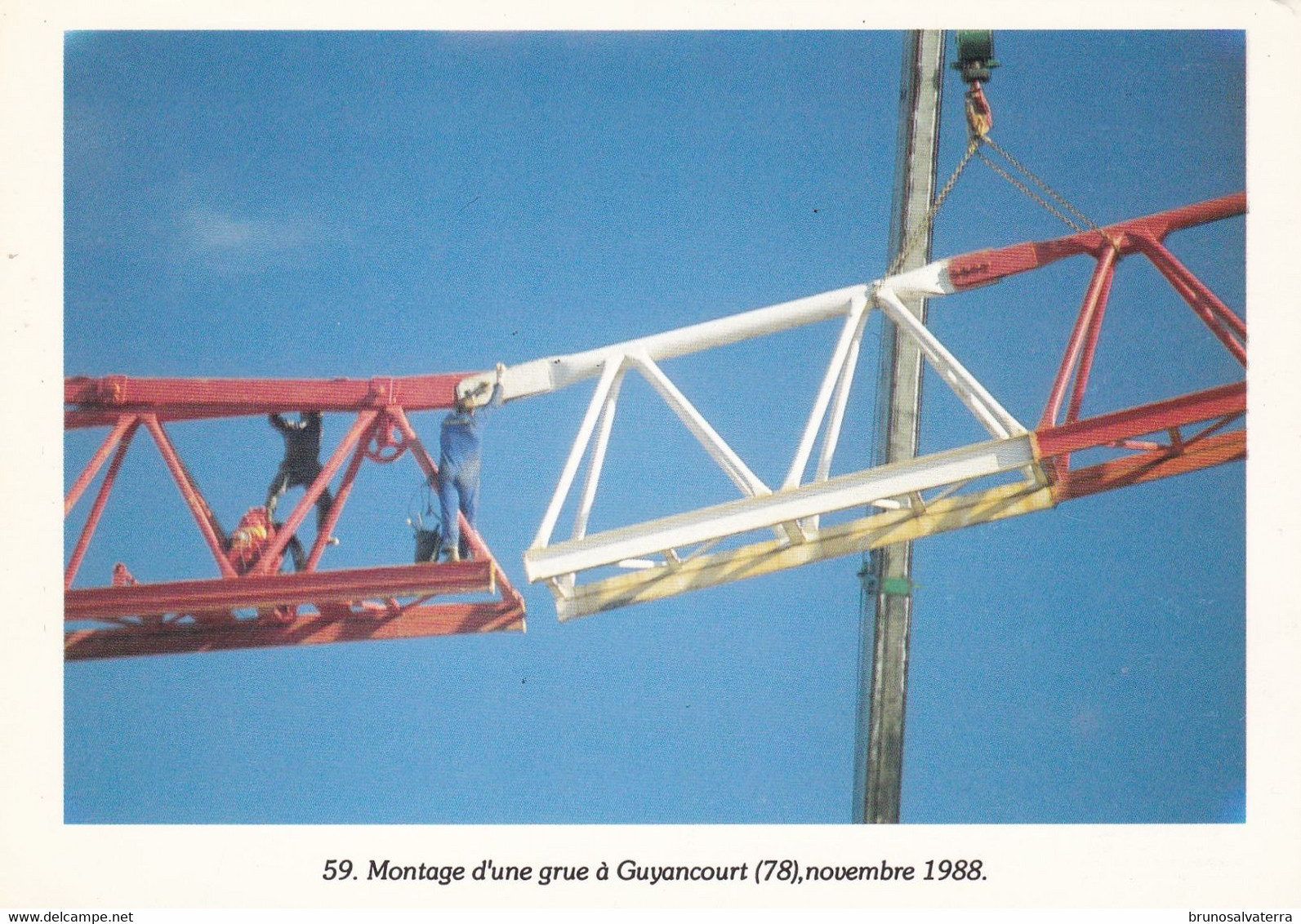 GUYANCOURT - Montage D'une Grue - Novembre 1988 - Guyancourt