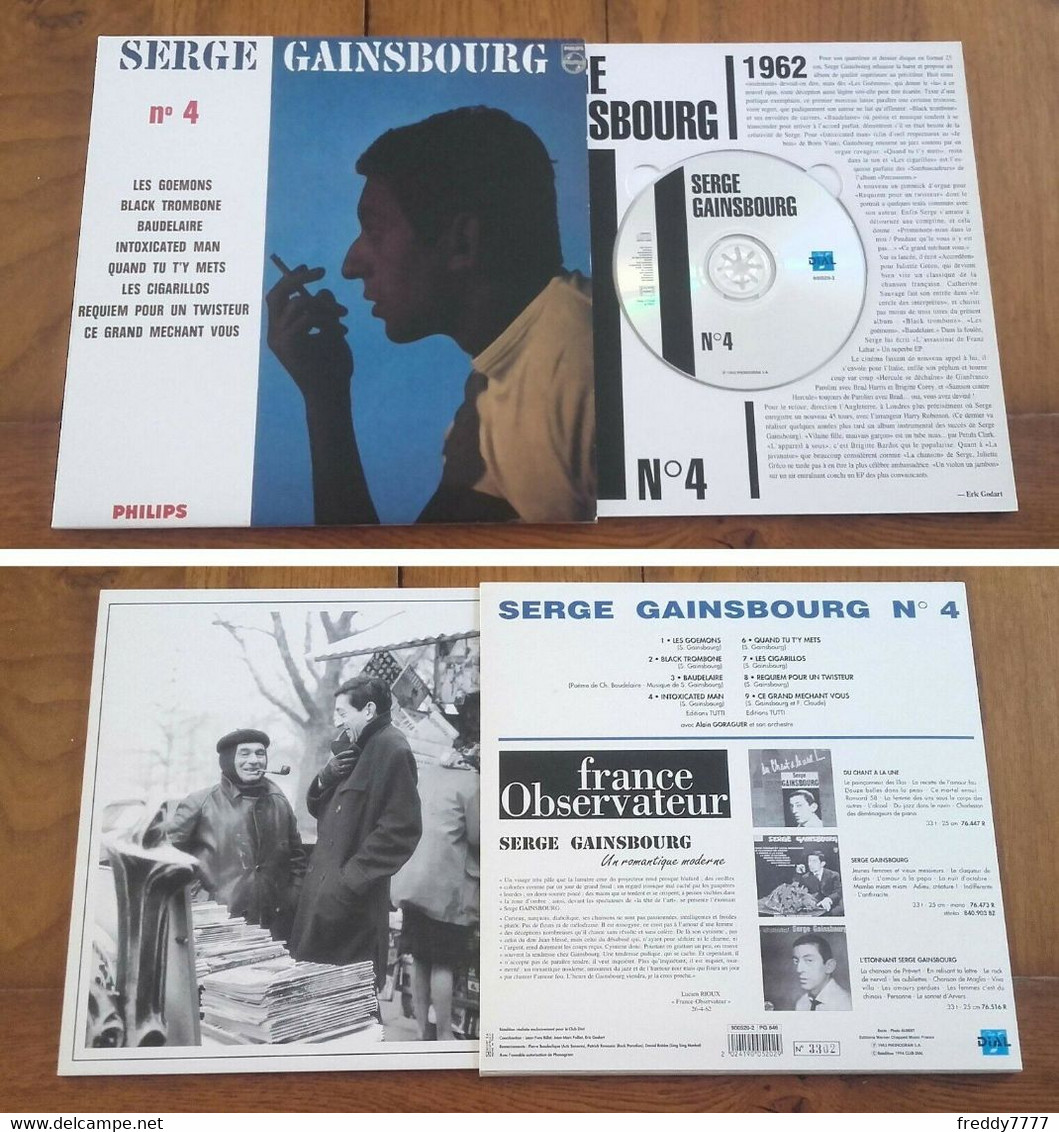 RARE French CD SERGE GAINSBOURG (Format 25CM, Limited & Numbered Edition, 1994) - Collector's Editions