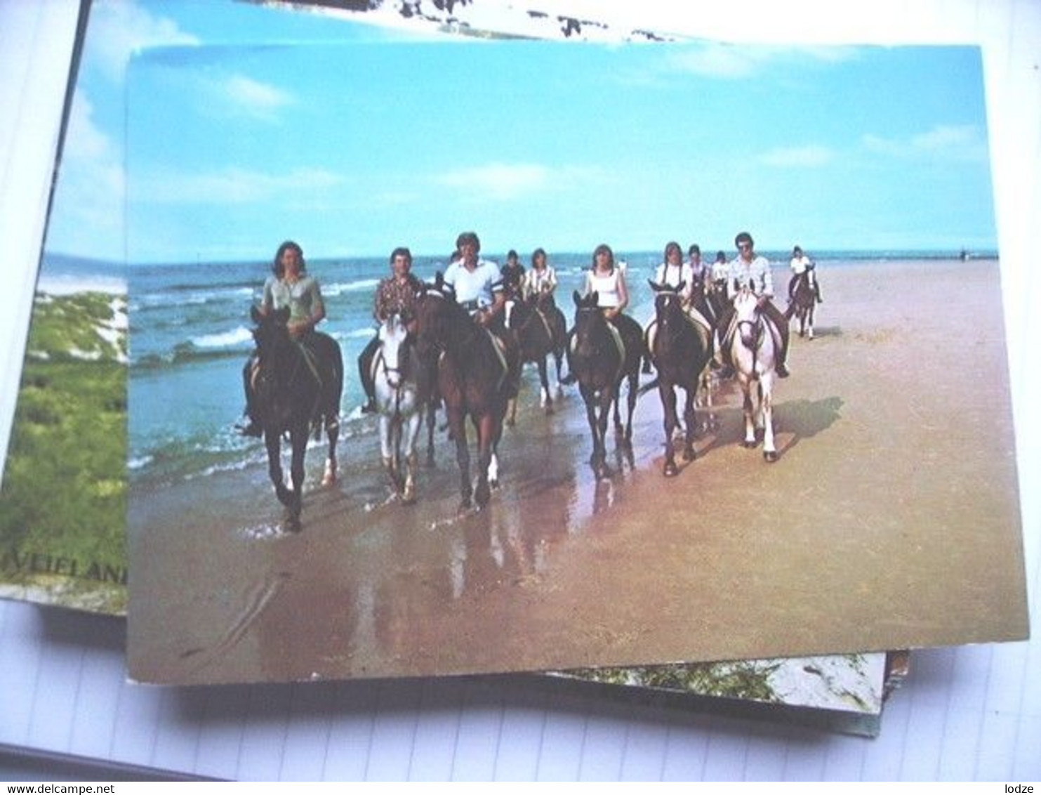 Nederland Holland Pays Bas Vlieland Met Paardrijders Op Het Strand - Vlieland