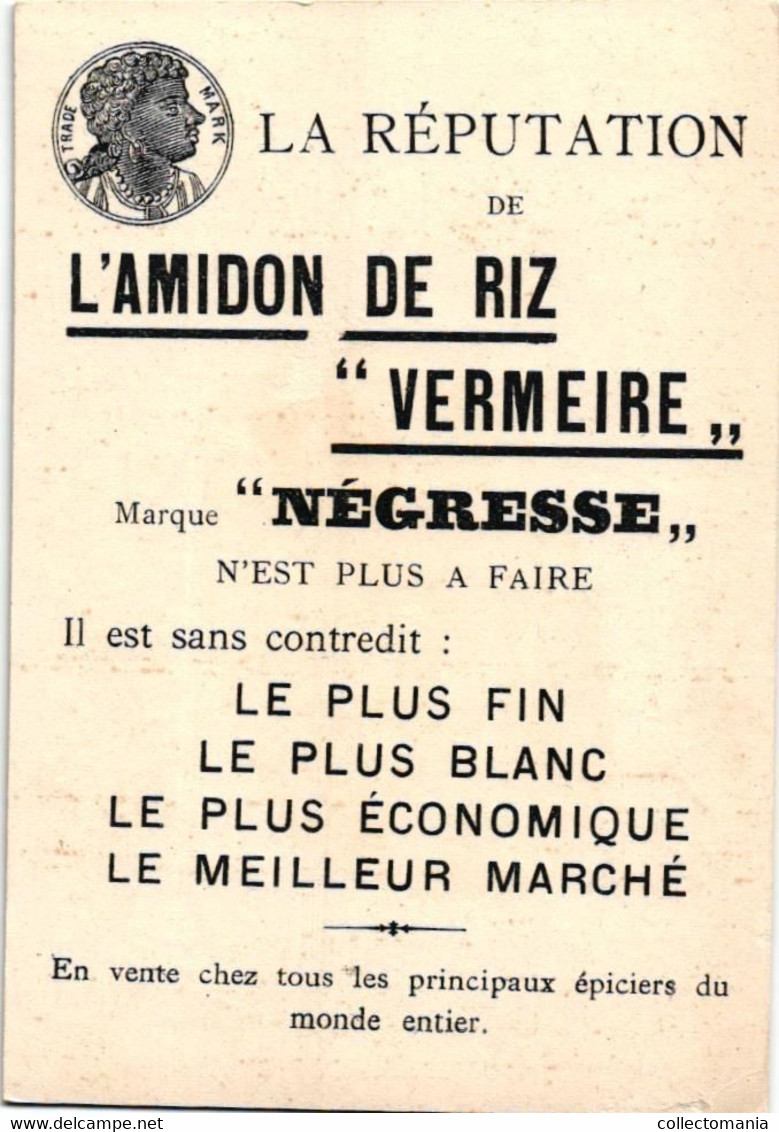 6 Cards   AMIDON  de Riz Vermeire Hamme - sur- Durme Marque Négresse Ch.Vermeire - Vangeeteruyen LITHO Le Cour de la Vie