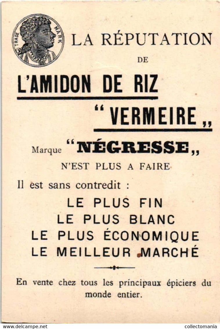 6 Cards   AMIDON  de Riz Vermeire Hamme - sur- Durme Marque Négresse Ch.Vermeire - Vangeeteruyen LITHO Le Cour de la Vie