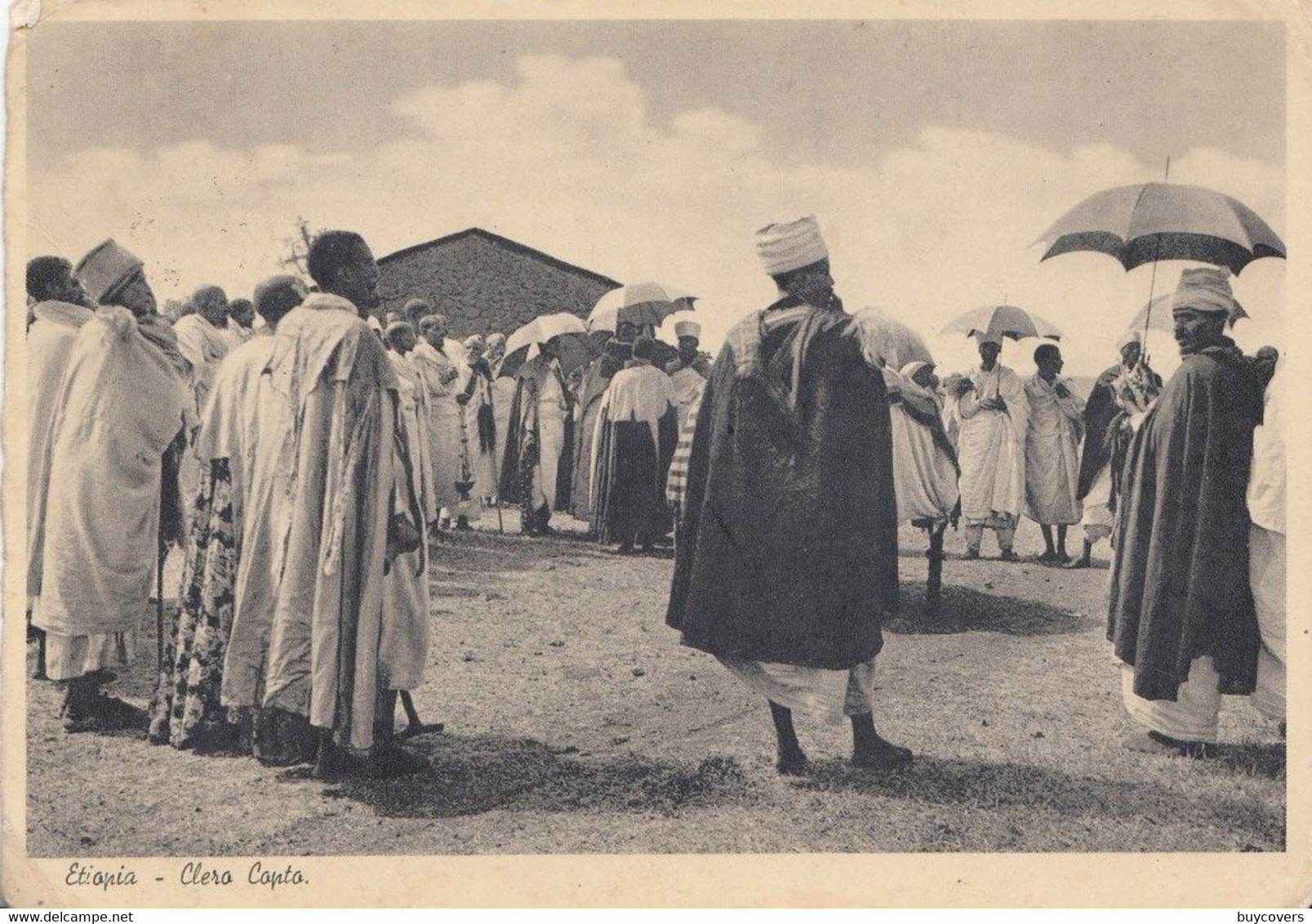 CO737- ETIOPIA - Cartolina Fotografica "Etiopia - Clero Copto"  Del 17 Marzo 1938 Da Diro Xana A Pordenone - Ethiopië