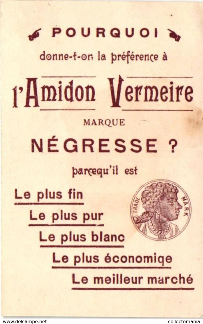 6  Cards   AMIDON  de Riz Vermeire Hamme - sur- Durme Marque Négresse Ch.Vermeire - Vangeeteruyen LITHO