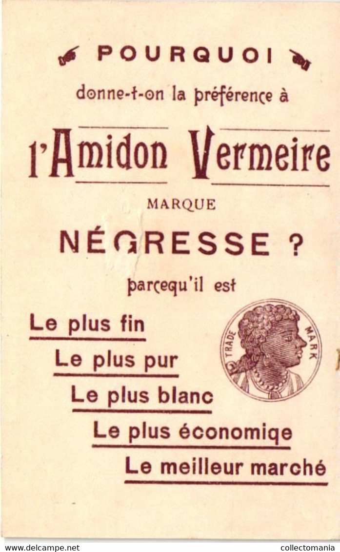 6  Cards   AMIDON  de Riz Vermeire Hamme - sur- Durme Marque Négresse Ch.Vermeire - Vangeeteruyen LITHO