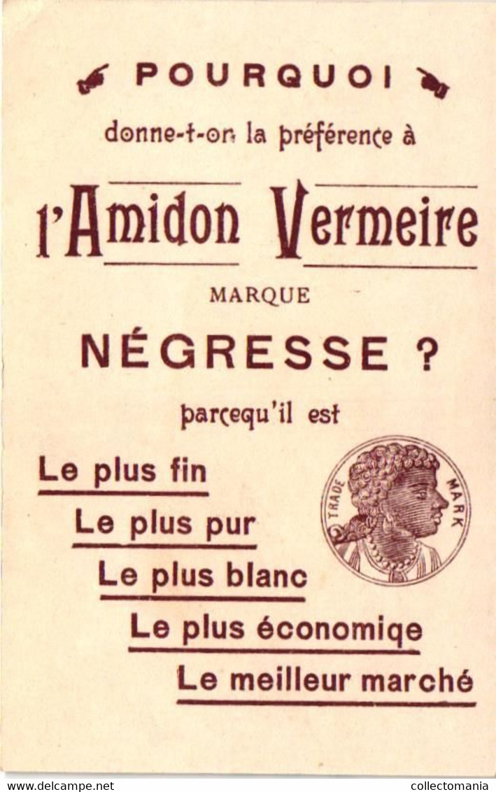 6  Cards   AMIDON  de Riz Vermeire Hamme - sur- Durme Marque Négresse Ch.Vermeire - Vangeeteruyen LITHO