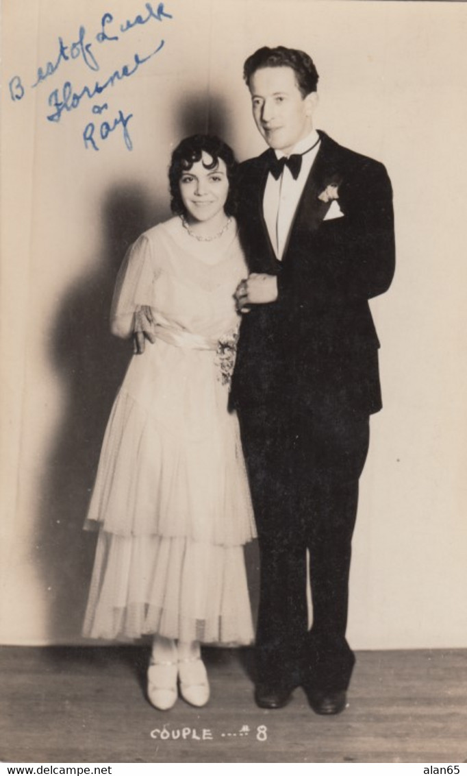 Spokane Washington, Inland Empire Walkathon Couple Participants, Fancy Dress, C1930s Real Photo Postcard - Spokane