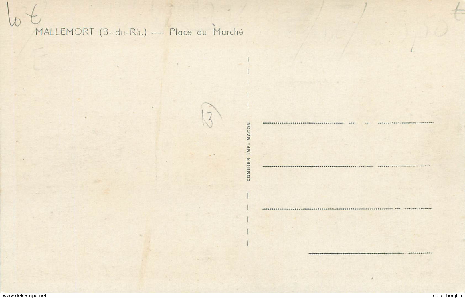 CPA FRANCE 13 "Mallemort, Place Du Marché" - Mallemort