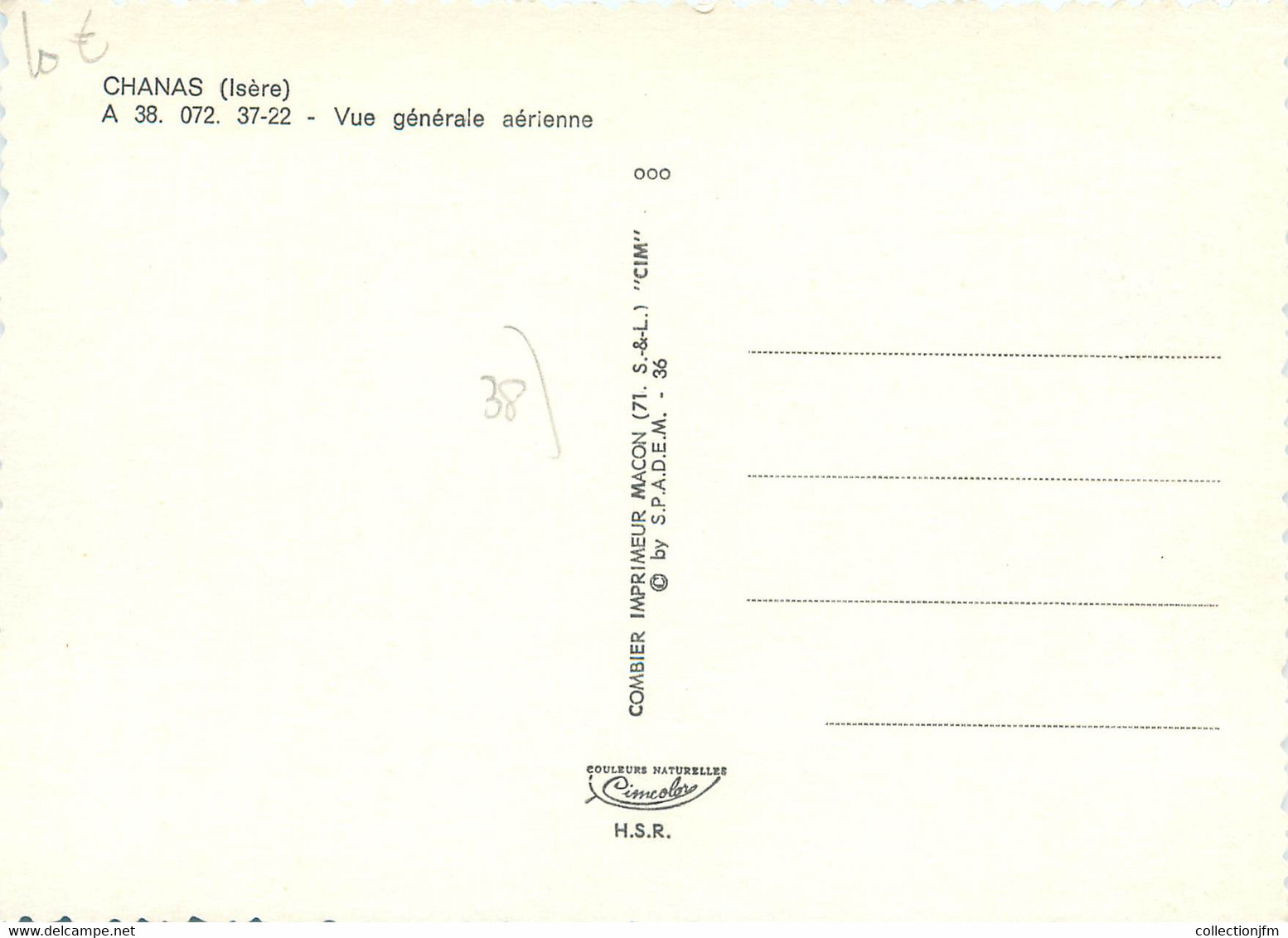 CPSM FRANCE 38 "Chanas, Vue Générale Aérienne" - Chanas