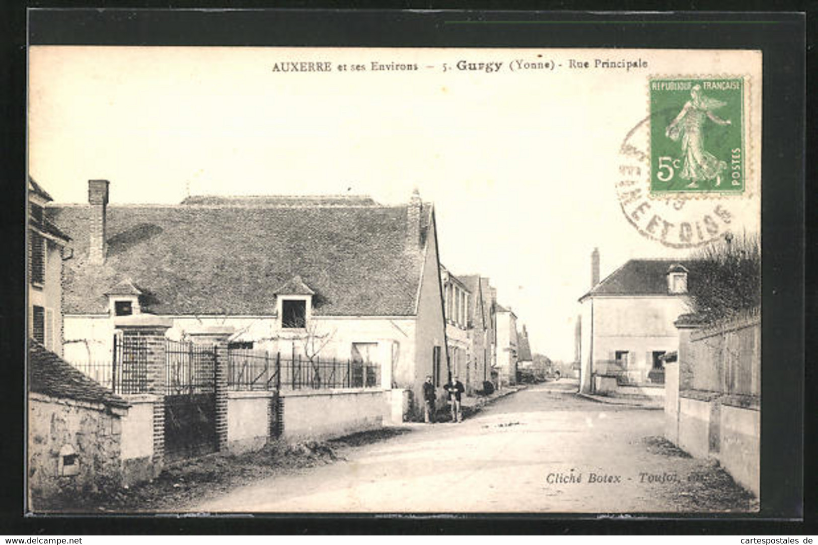 CPA Gurgy, Rue Principale, Vue De La Rue - Gurgy