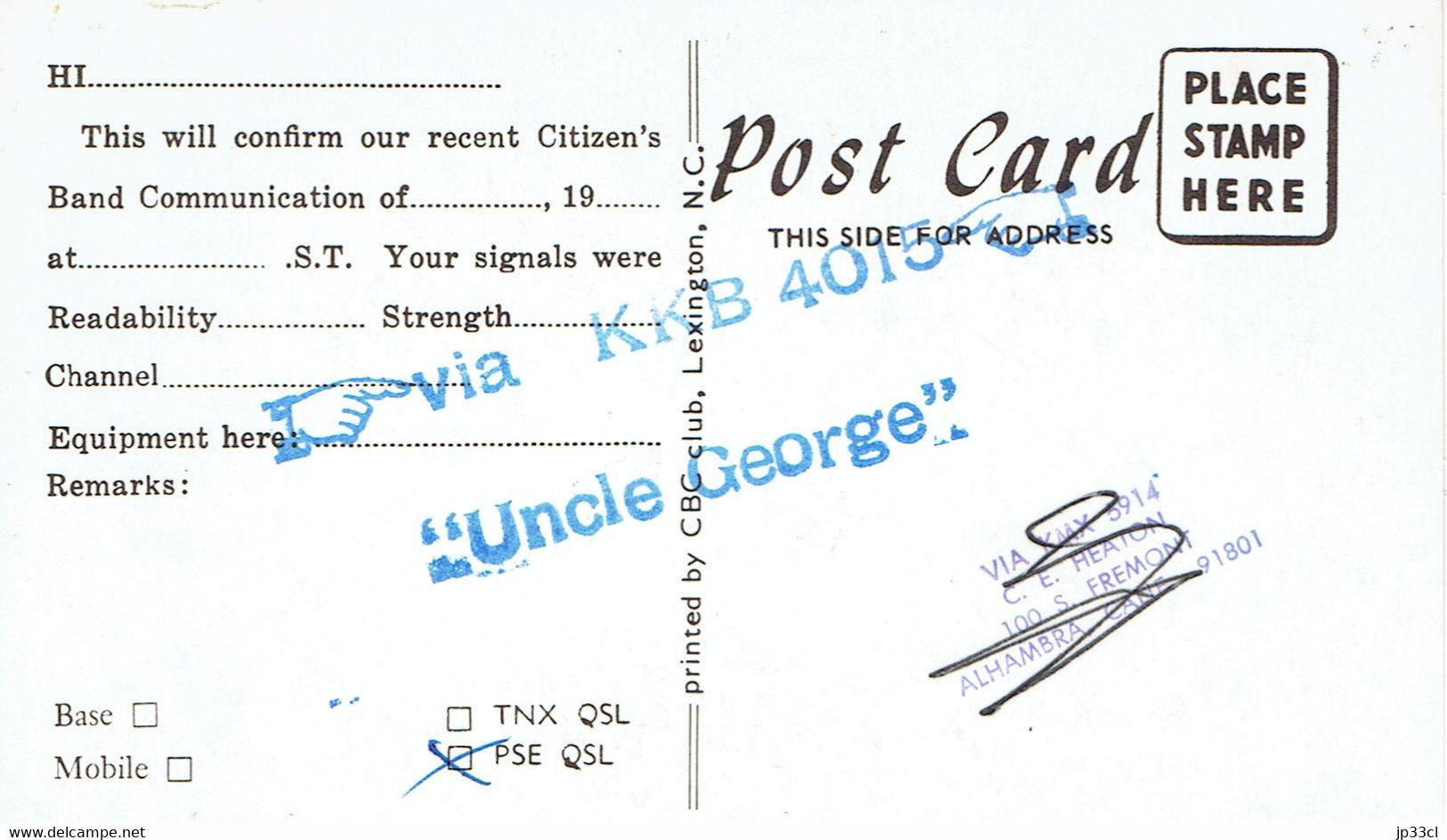 Aces Square On Old QSL From Lyle Sibbald The Kitimat Gambler, B.C. (Aluminium Capital Of The World) Years 1970 - CB-Funk