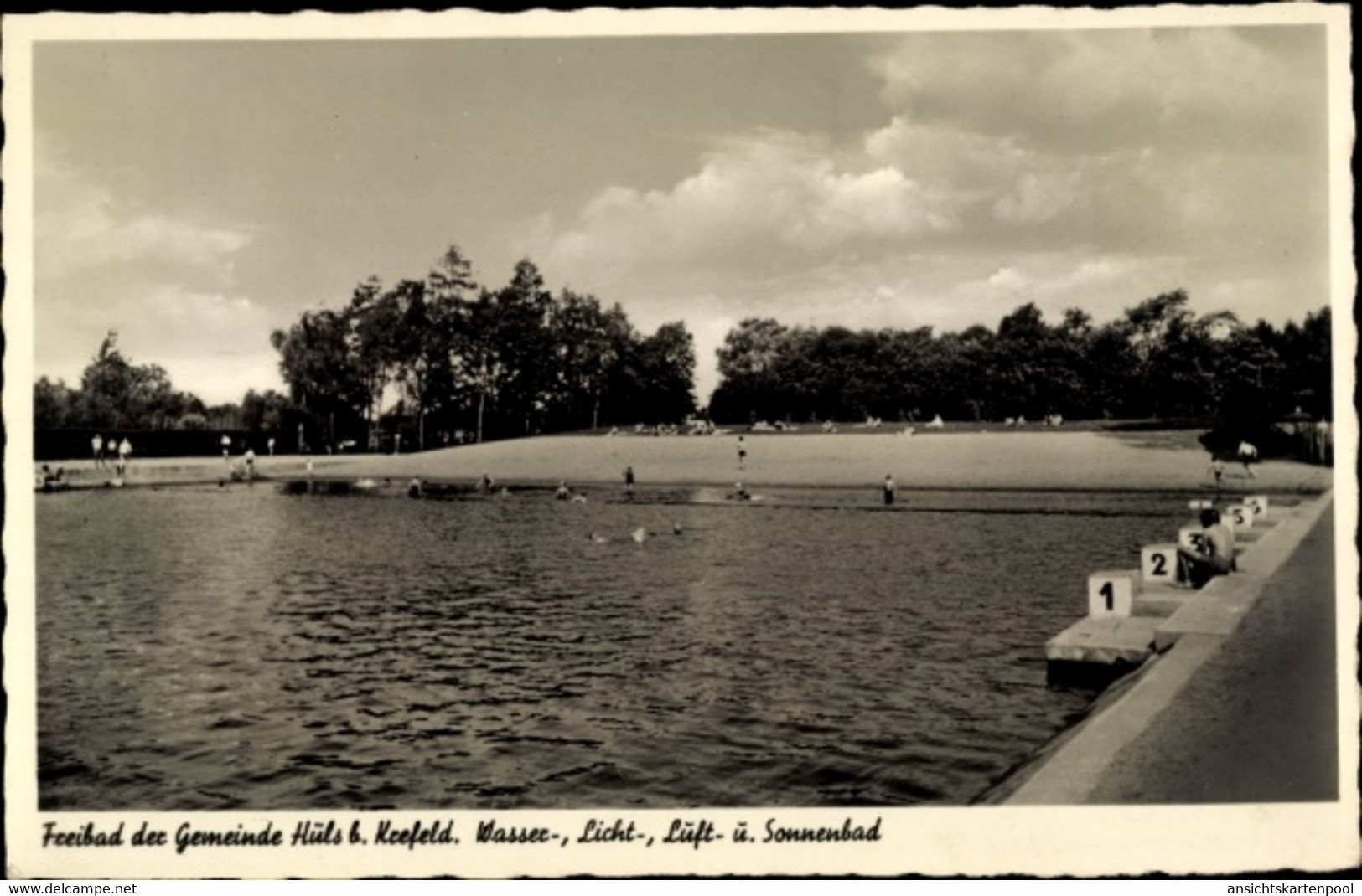 CPA Hüls Krefeld Am Niederrhein, Freibad - Andere & Zonder Classificatie