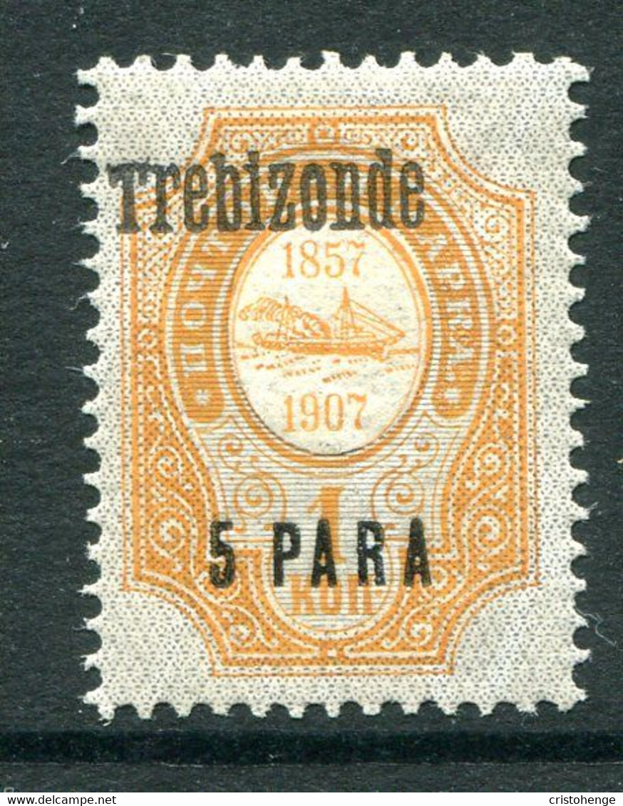 Russia Levant 1909-10 Trebizonde - 5pa On 1k Orange - Black O/P - HM (SG 136) - Turkish Empire