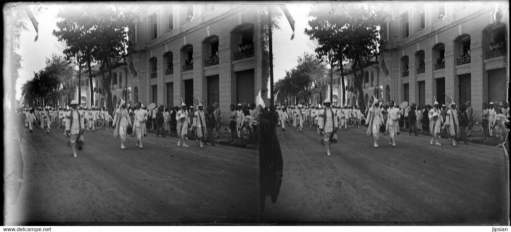 Lot 24 Plaques Verre Photo Stéréo Négatives Cérémonies Incinération Du Roi Cambodge Sisowath à Phnom Penh 2 Mars 1928 MP - Antiche (ante 1900)