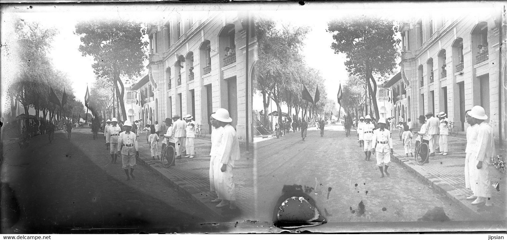 lot 24 plaques verre photo stéréo négatives Cérémonies Incinération du Roi Cambodge Sisowath à Phnom Penh 2 mars 1928 MP