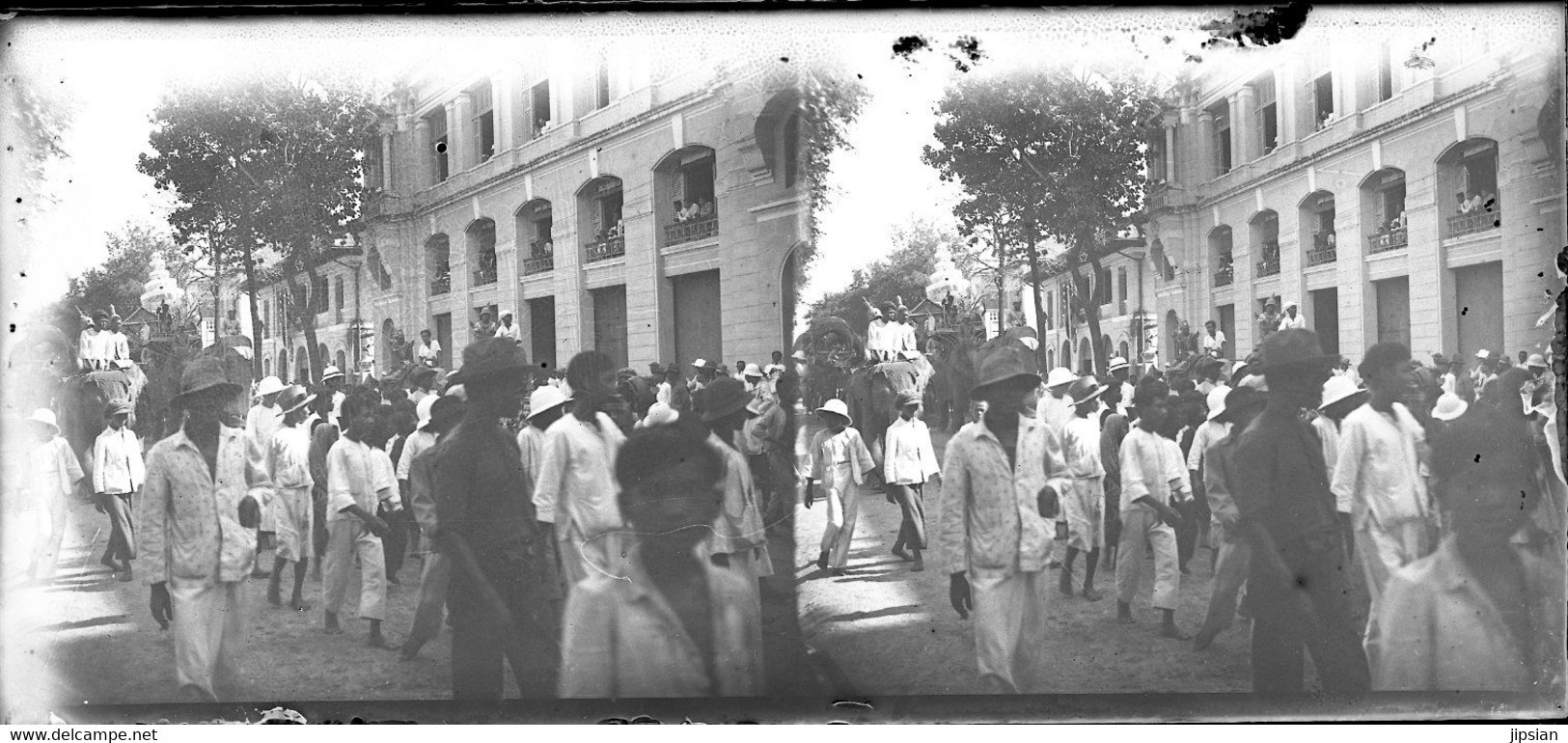 lot 24 plaques verre photo stéréo négatives Cérémonies Incinération du Roi Cambodge Sisowath à Phnom Penh 2 mars 1928 MP