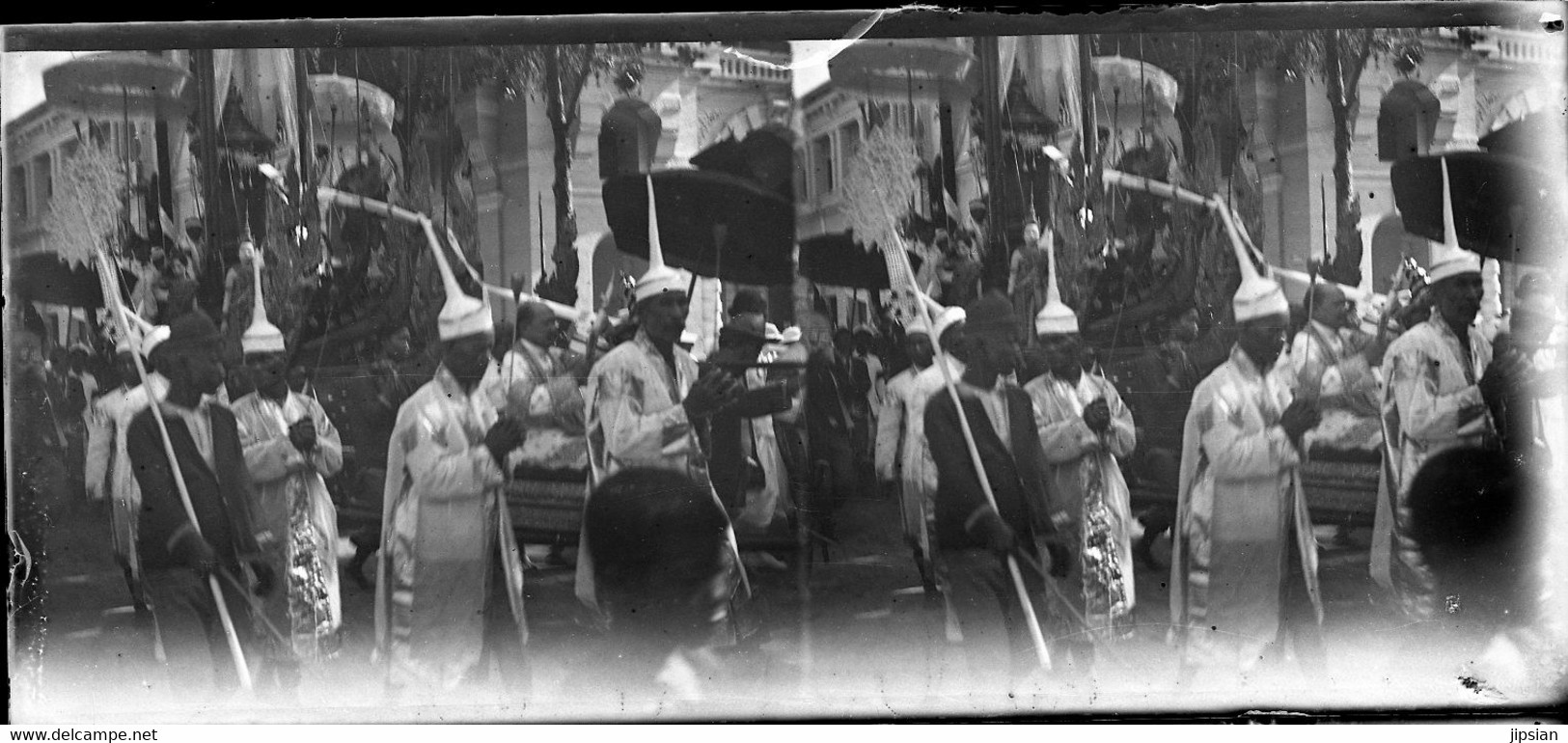 lot 24 plaques verre photo stéréo négatives Cérémonies Incinération du Roi Cambodge Sisowath à Phnom Penh 2 mars 1928 MP