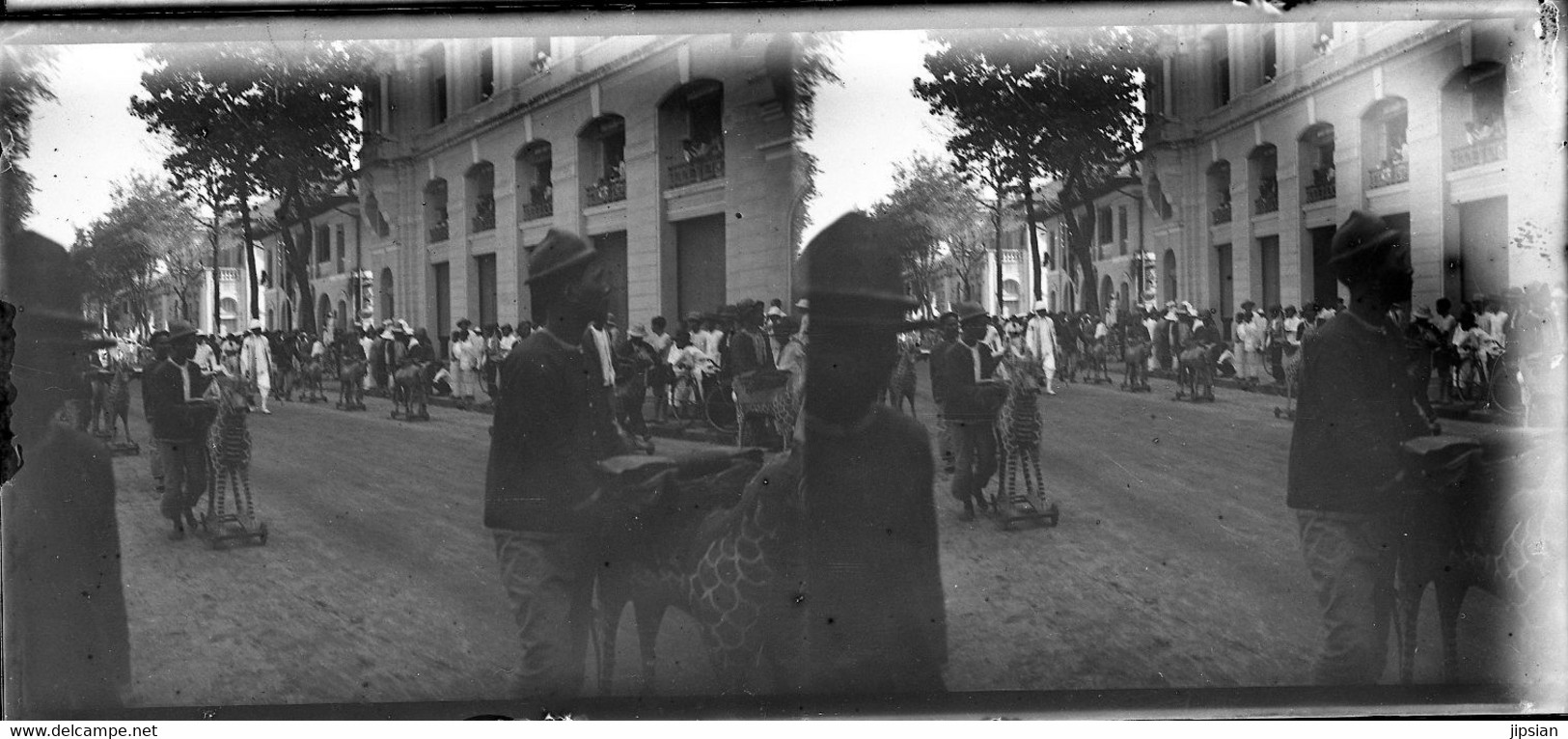 lot 24 plaques verre photo stéréo négatives Cérémonies Incinération du Roi Cambodge Sisowath à Phnom Penh 2 mars 1928 MP