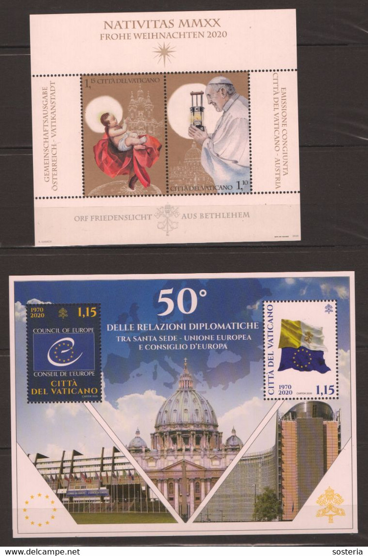 2021 - VATICANO - SAG - ANNATA - 20 FRANCOBOLLI - 6 FOGLIETTI - ** - Unused Stamps