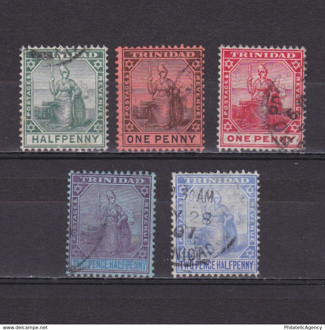 TRINIDAD 1904, SG #133-137, Part Set, Used - Trinidad & Tobago (...-1961)