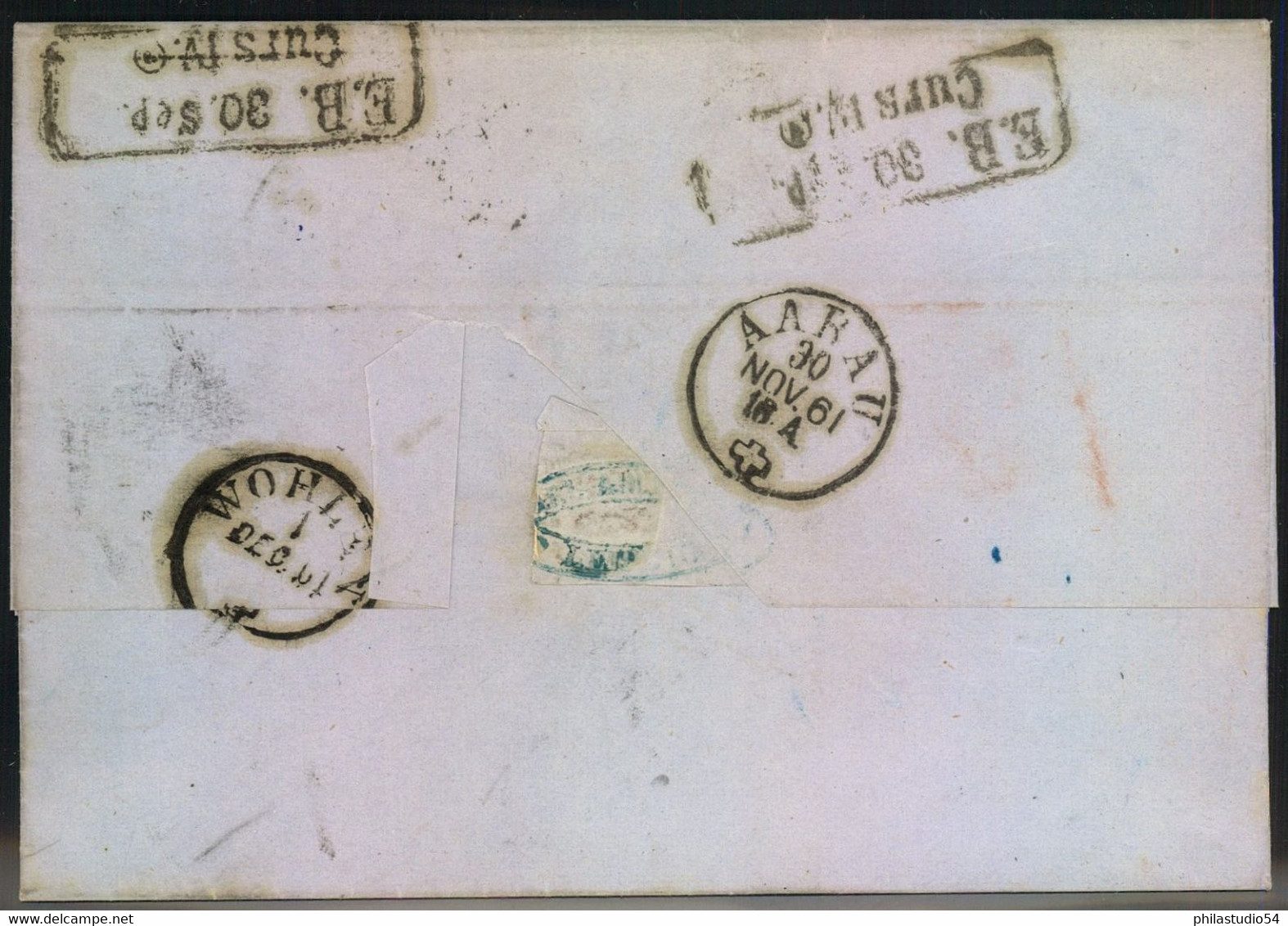 1861, Falbrief Ab DRESDEN Nach Wohlen, Schweiz Mit Besserem Transitstempel "S" - Saxe