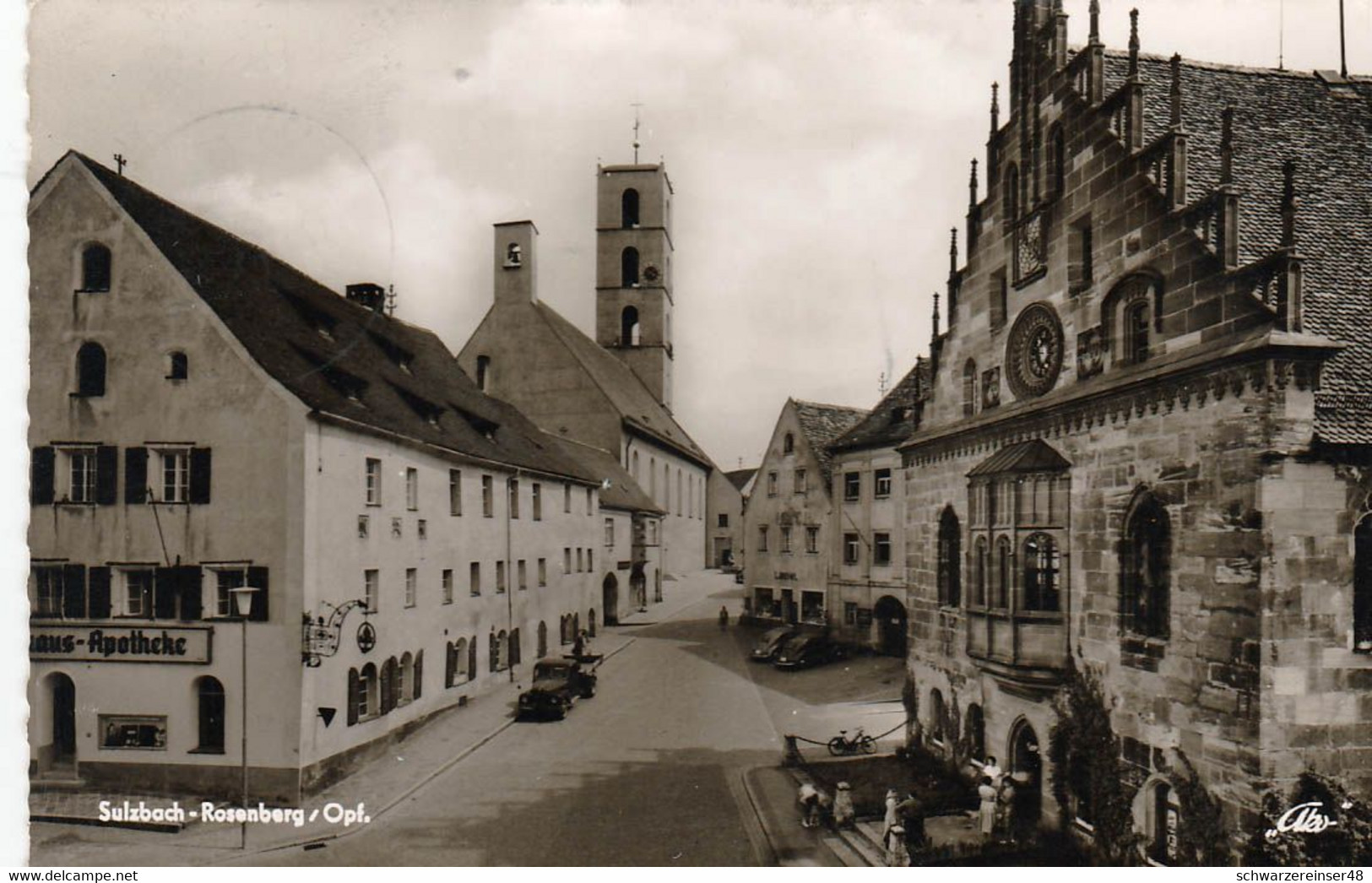 Ansichtskarte Von Sulzbach-Rosenberg, Rathaus Und Christuskirche - Sulzbach-Rosenberg