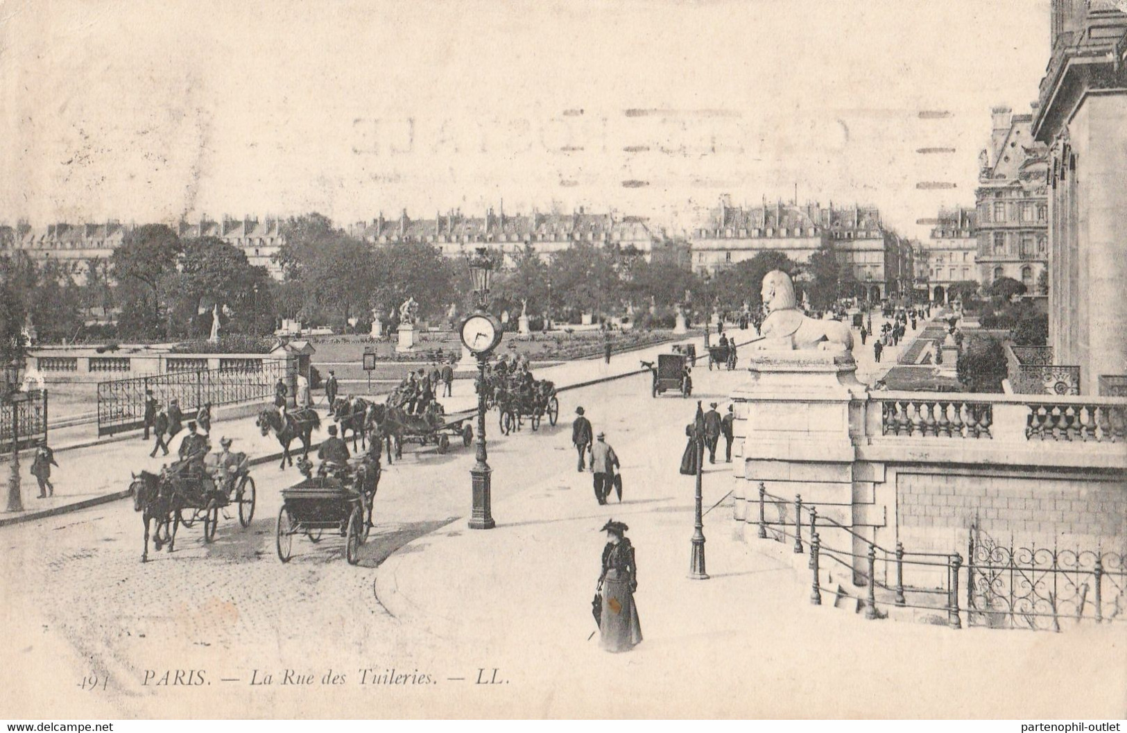 Cartolina - Postcard /  Viaggiata - Sent /  Parigi - La Rue Des Tuileries. - Plazas