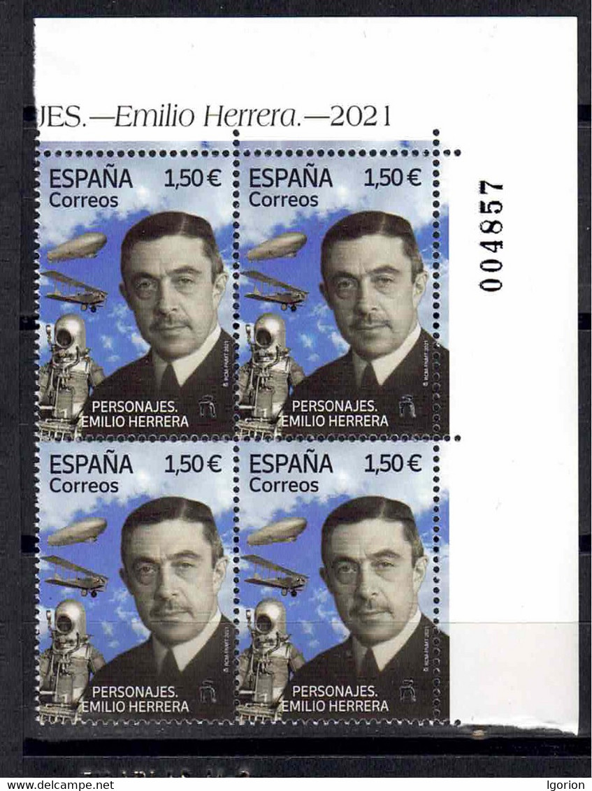 ESPAÑA 2021  ** MNH ED. 5487 PERSONAJES. EMILIO HERRERA  BL.4 - Nuovi