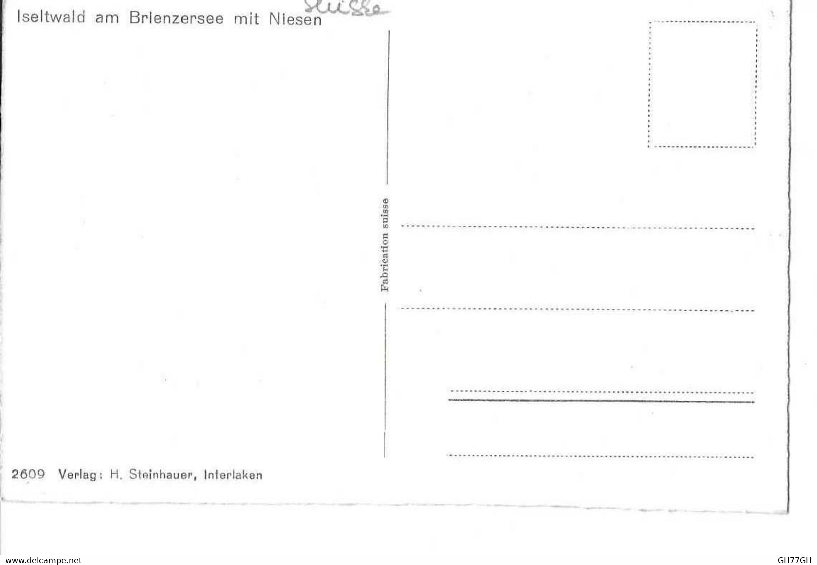 CPA ISELTWALD - Iseltwald