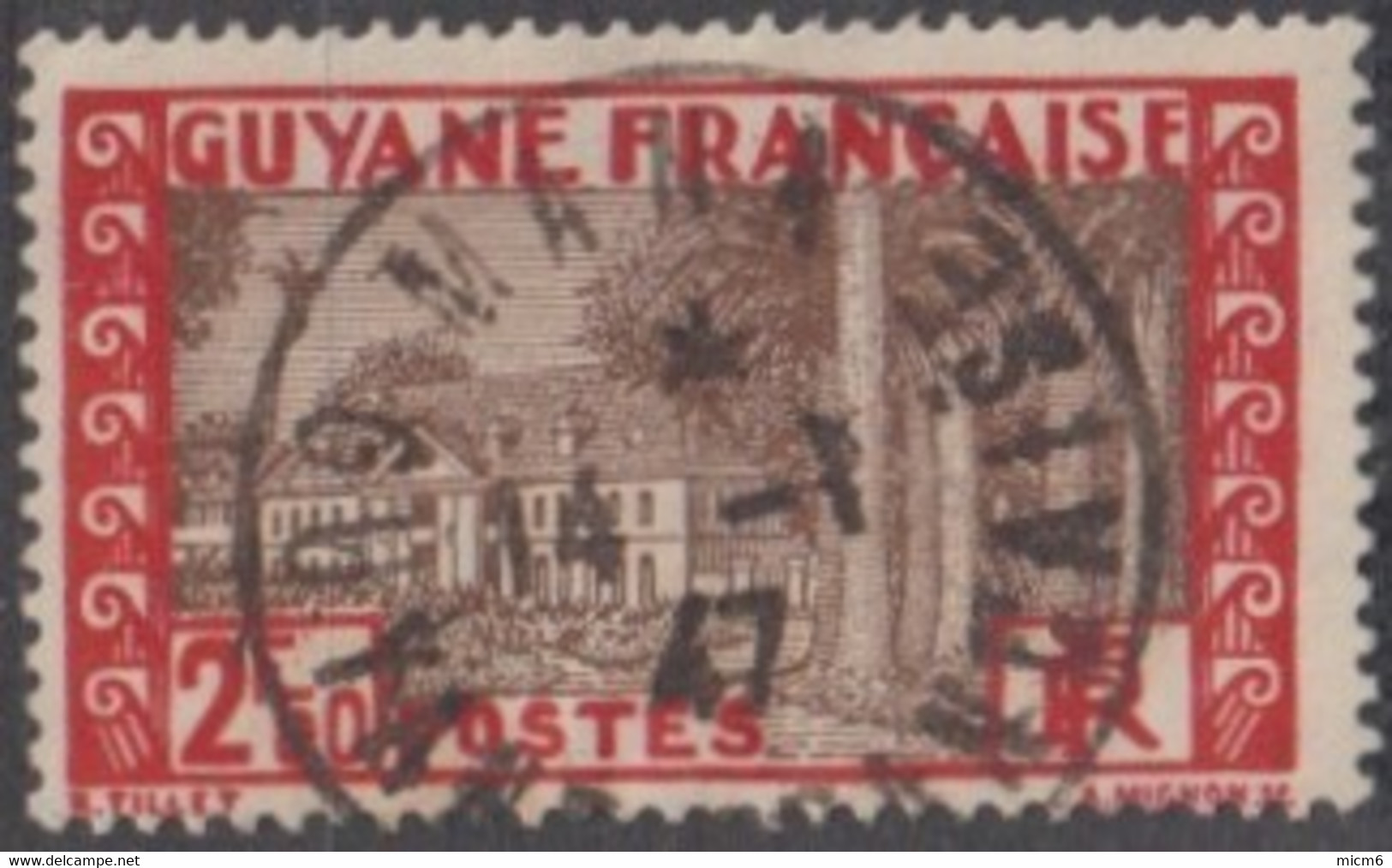 Guyane Française 1922-1947 - Mana Sur N° 168 (YT) N° 175 (AM). Oblitération De 1947. - Oblitérés