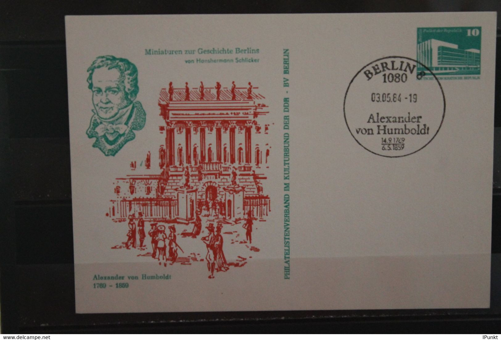 DDR 1984, Ganzsache Alexander Von Humboldt, SST - Privatpostkarten - Gebraucht