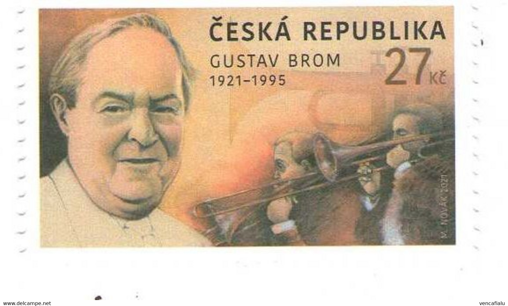 Year 2021 - Kapellmaister Gustav Brom, 1 Stamp,  MNH - Nuovi