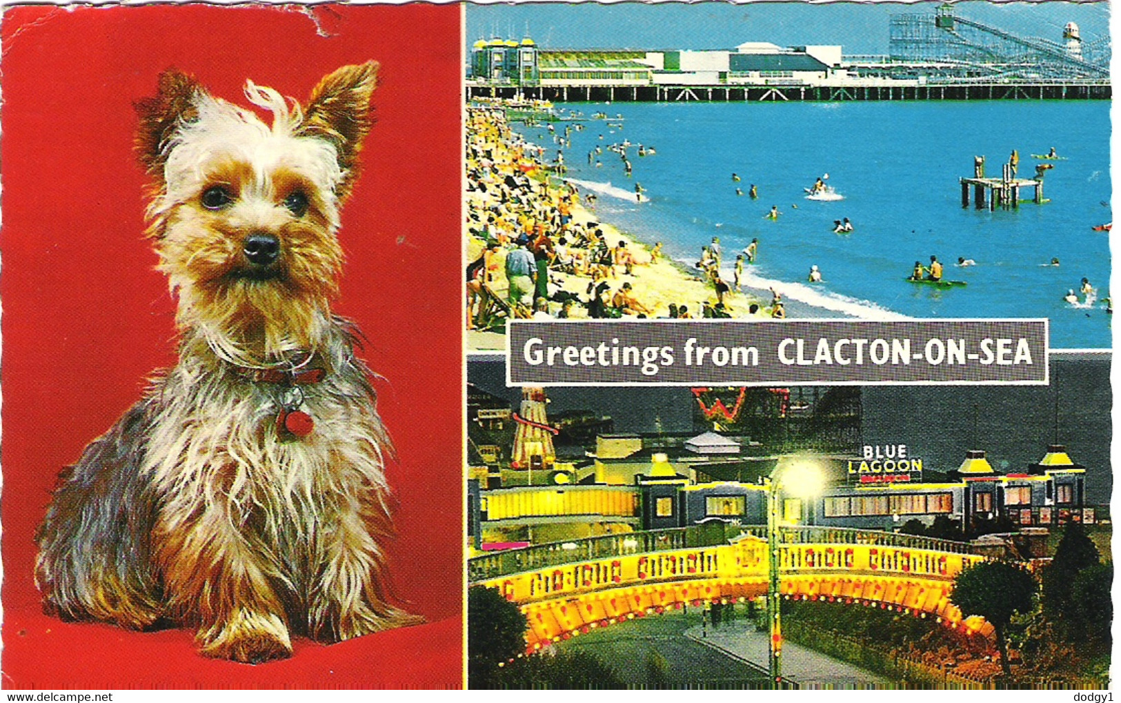 SCENES FROM CLACTON ON SEA, ESSEX, ENGLAND. Circa 1970 USED POSTCARD Sa5 - Clacton On Sea