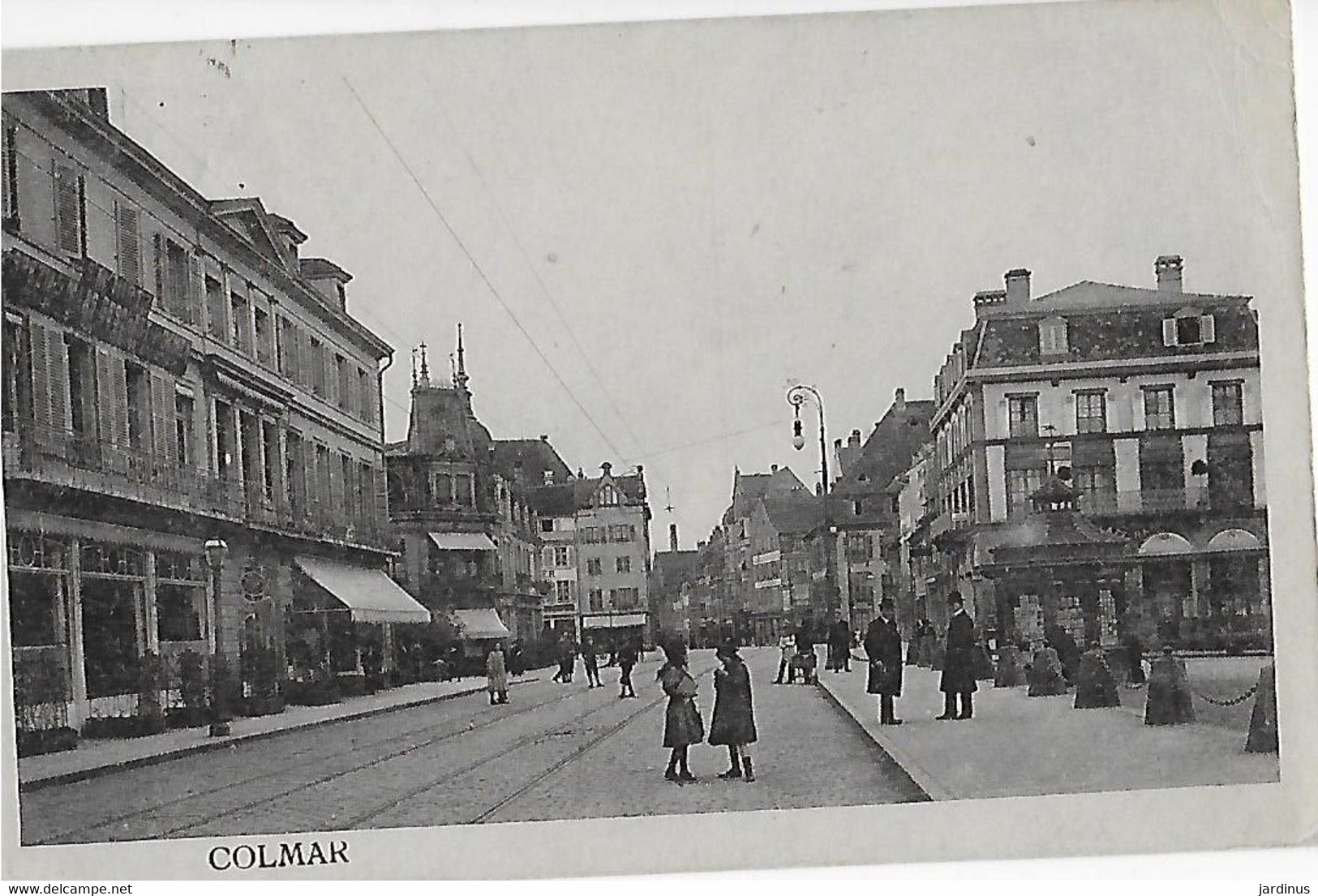 COLMAR : Une Avenue  Sans Précision De Nom ,animée  En 1919 - Vogelgruen