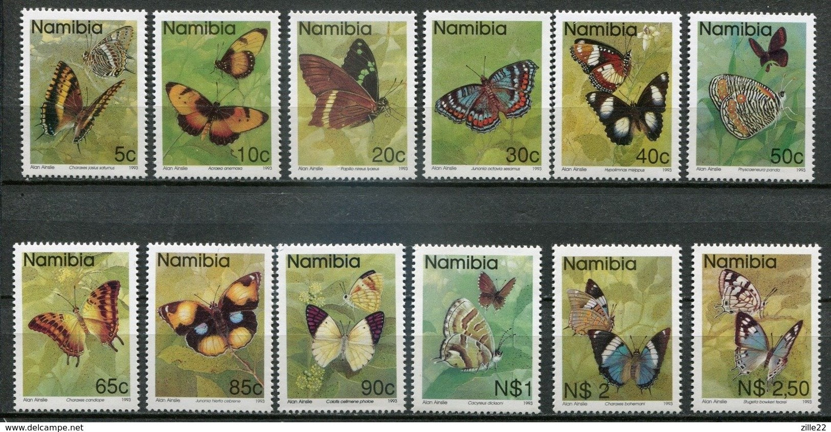 Namibia Mi# 751-63A + 771 Postfrisch/MNH - Fauna Butterflies - Namibië (1990- ...)