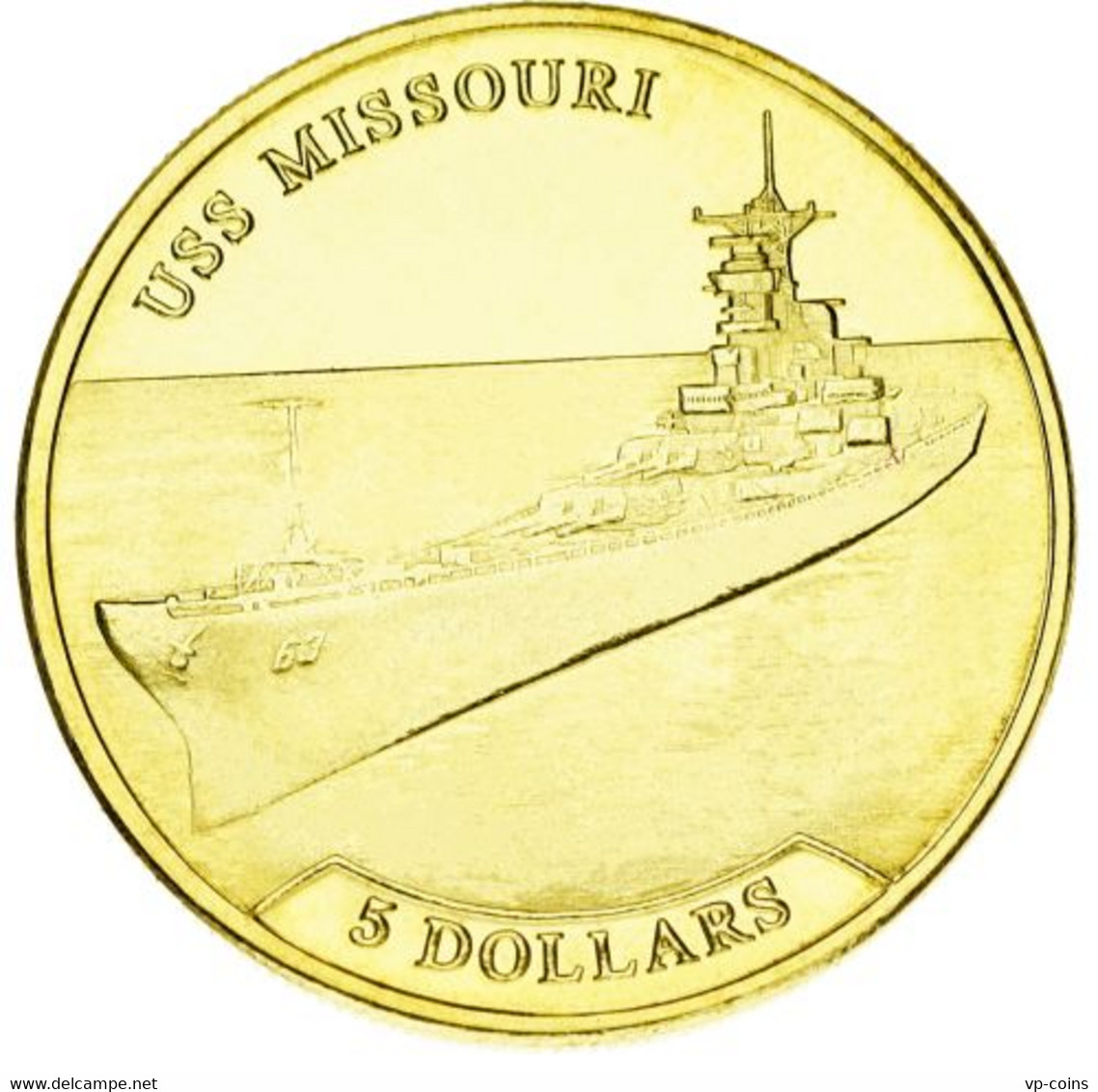 Nauru 5 Dollars 2017 UNC Ship "Missouri" - Nauru