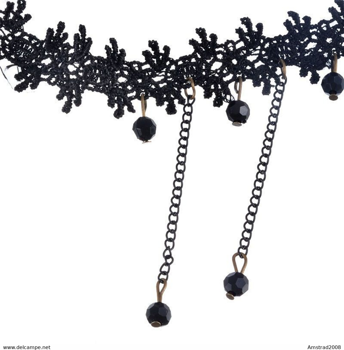 BELLISSIMA CAVIGLIERA GOTICA PIZZO NERA ESTATE SERATE PARTY IDEA REGALO - Bracelets