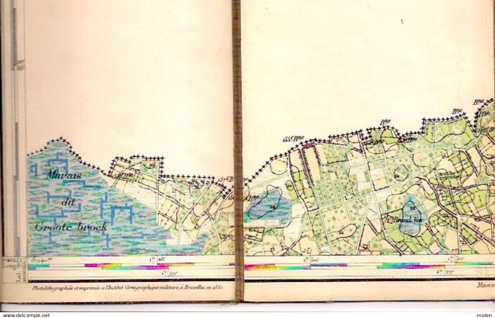 Situatie In 1872 GROOT-BEERSEL MILITAIRE STAFKAART 18/3 In Linnen ©1880 MOLENBEERSEL KINROOI  GROOTBEERSEL S802 - Kinrooi