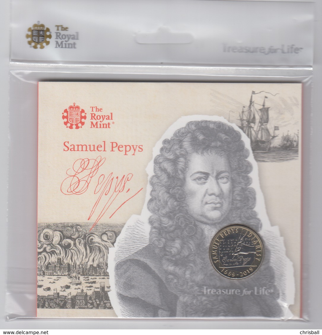 UK £2 Coin Samuel Pepys - Brilliant Uncirculated BU - 2 Pounds