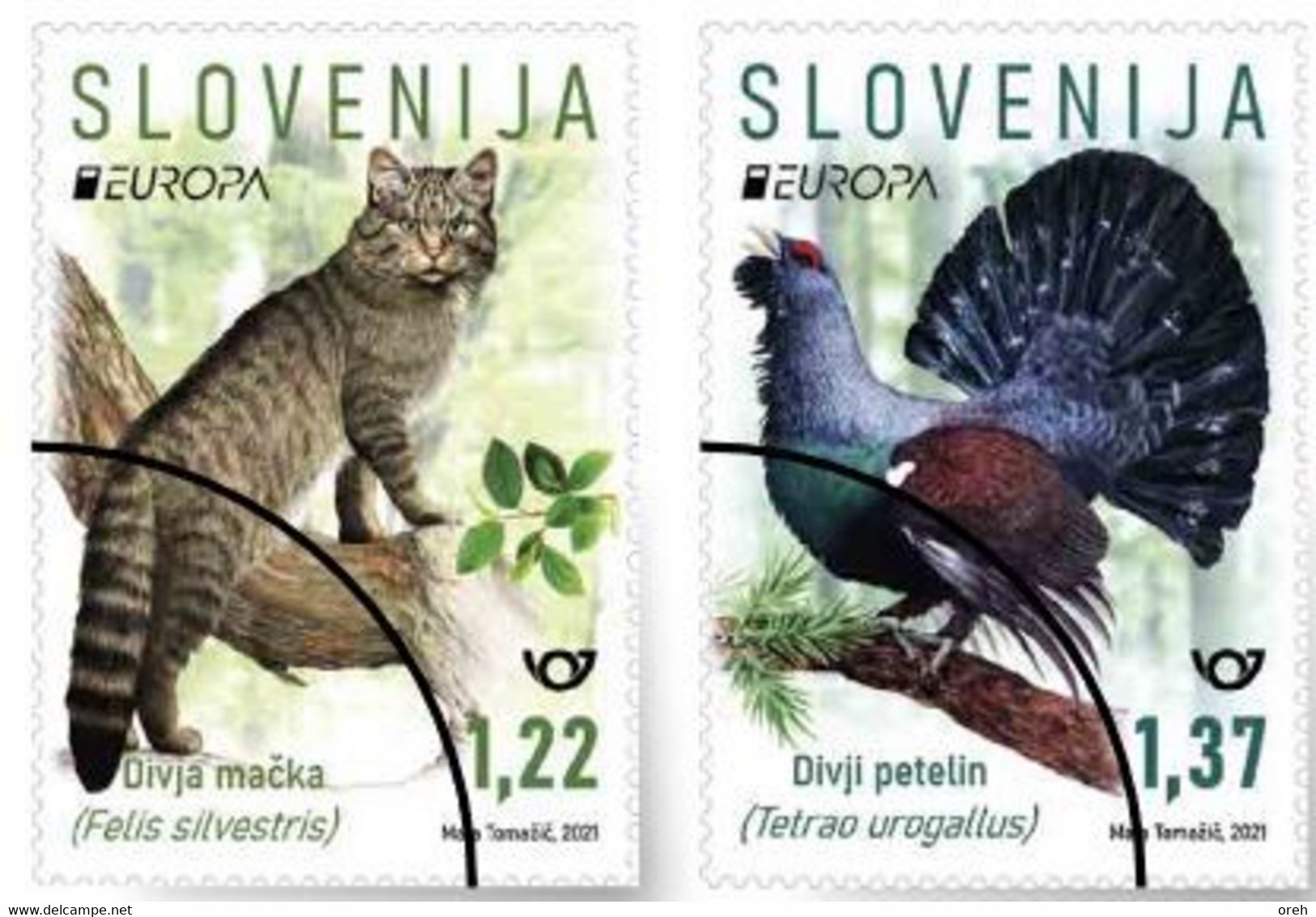 SLOVENIA  2021,NEW,28.5,EUROPA CEPT,ENDANGERED NATIONAL WILDLIFE,,BIRDS,CAT,MNH - Other & Unclassified