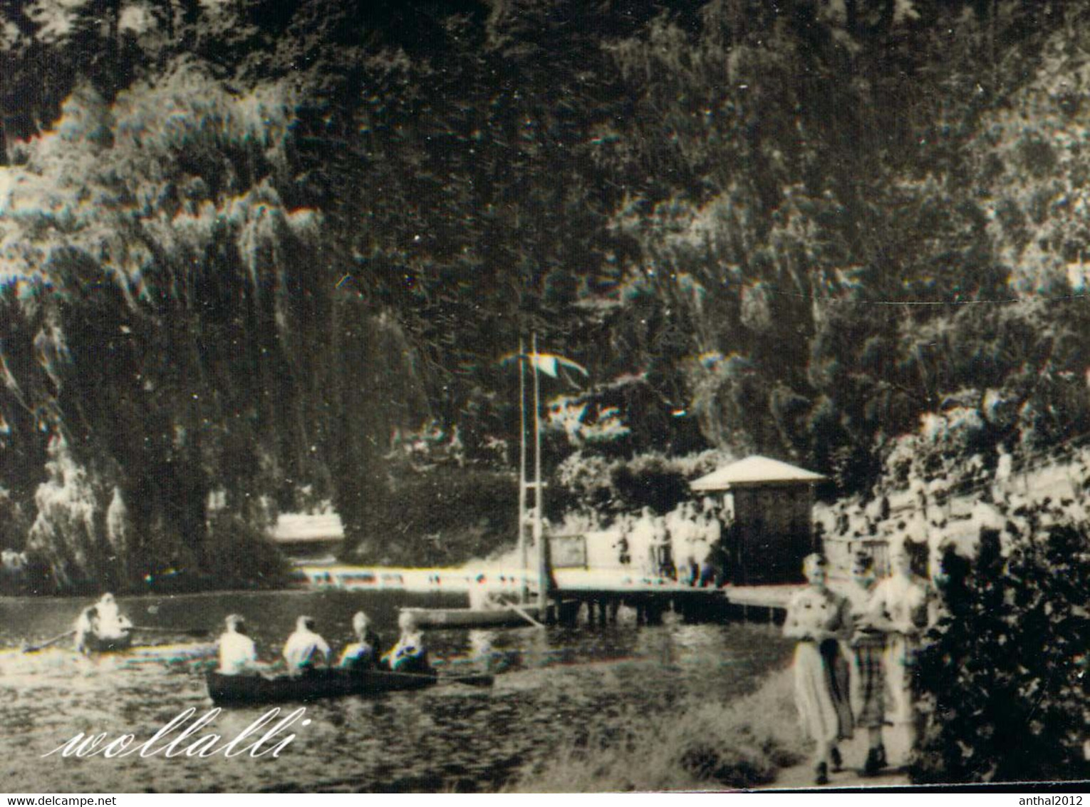 Rarität Bad Georgenthal Wohnhäuser Schwimmbad Ruderboot Personen 1970 - Georgenthal