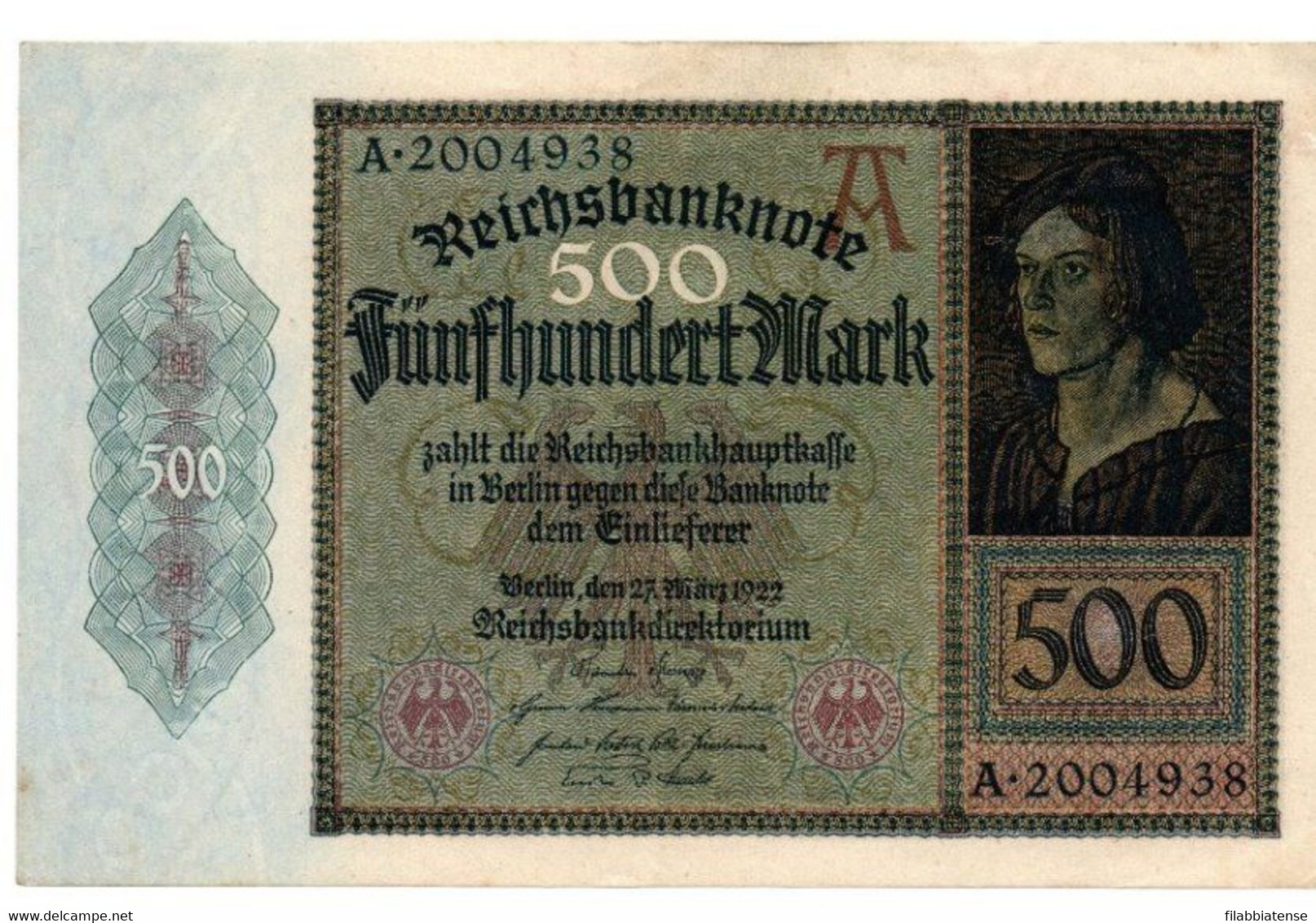 Germania - 500 Mark 1922    ++++++ - 500 Mark