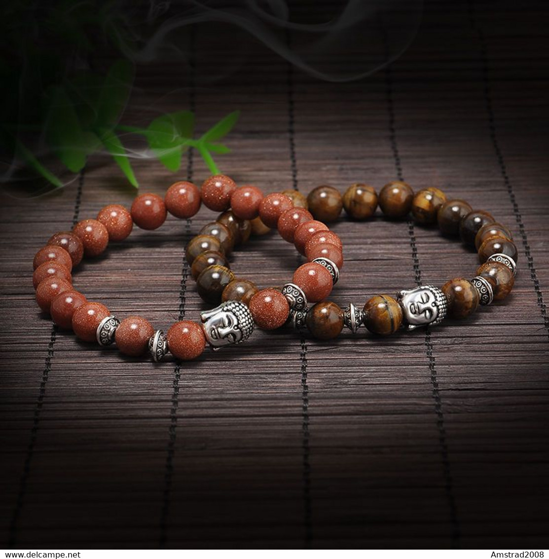 BRACCIALE CON PIETRA DIAMETRO 6 CM è ELASTICO TIBETTANO BUDDHA ZEN SPIRITUALE KUNK FU ARTE MAZIALE ASIA YI QUAN - Bracelets