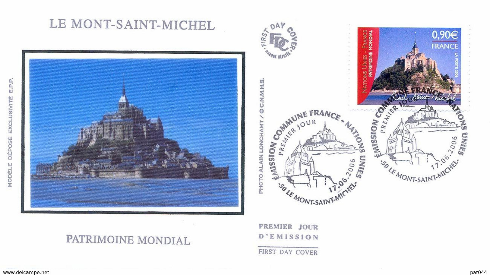 Enveloppe 1er Jour, Le Mont Saint-Michel, Patrimoine Mondial, 2006, (yt 3924) - 2000-2009