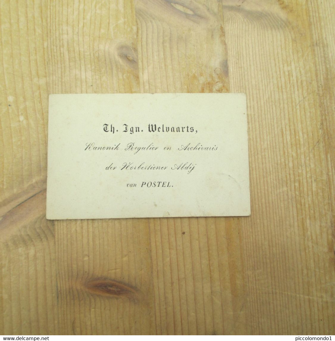 Postel 1905 Kanonik Regulier Archivaris Norbertiener Abdij Ignace Welvaarts - Visitenkarten