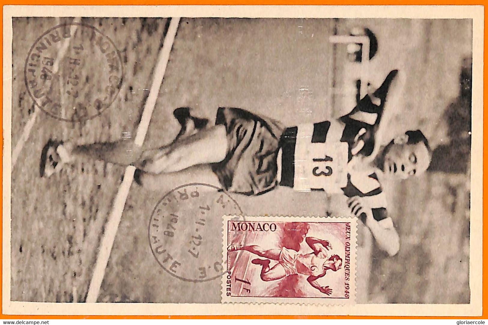 Aa2812 - MONACO  - POSTAL HISTORY - FDC  MAXIMUM CARD  1948 Olympic Games - Estate 1948: Londra